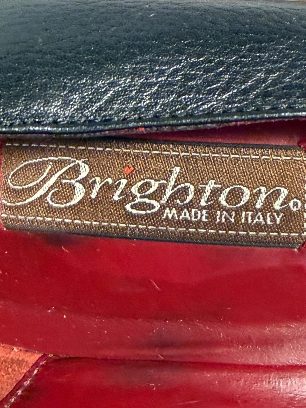 Brighton Italy Leather Heels 9.5 Black Croc Accent Comfort‎ Pumps Career Chic